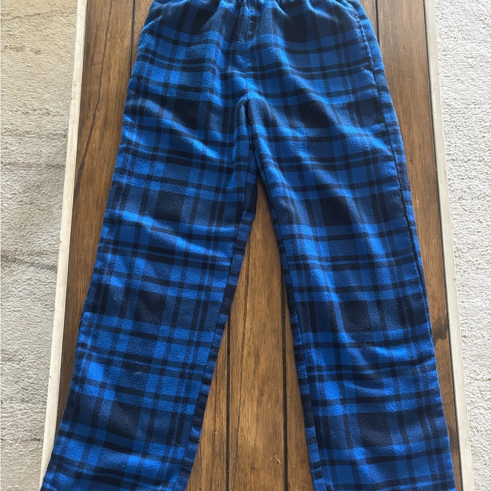 Lands' End Blue and Black Check Pajama Pants